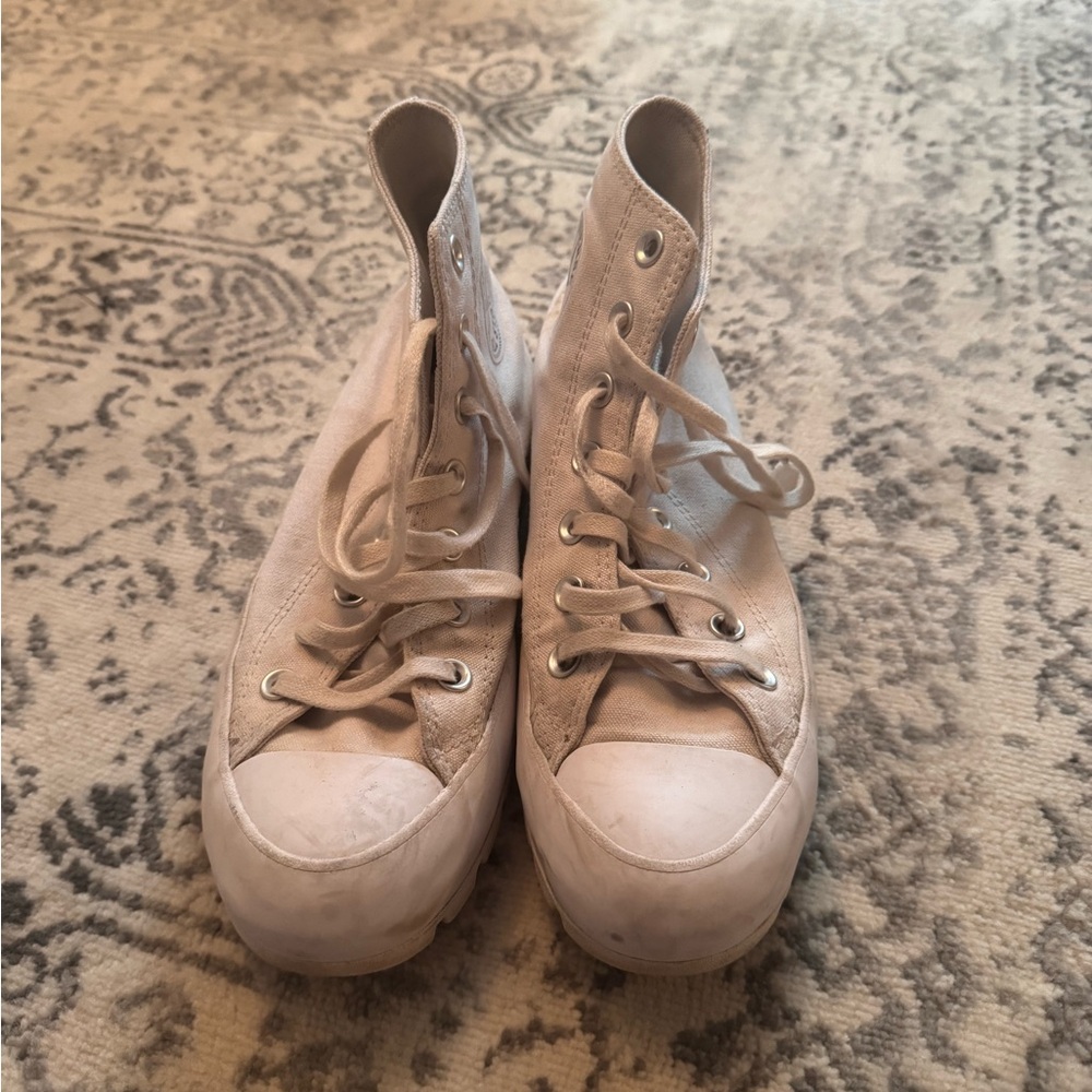 Converse Cream High-Top Sneakers Canvas